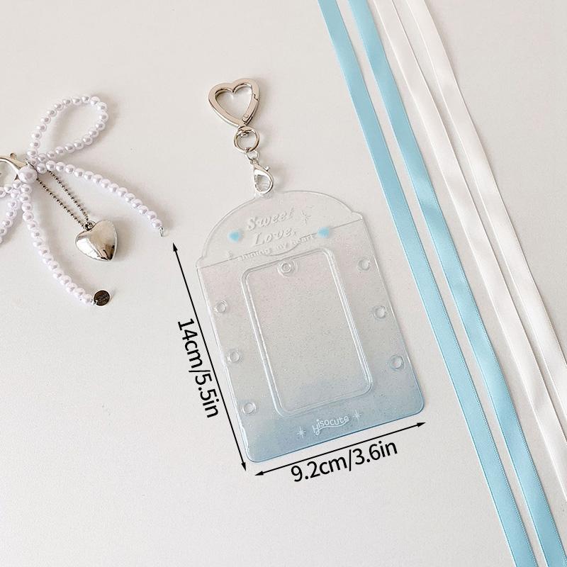 Korean Style Binder Card Holder Idol Card Protector Sleeve with Keychain Kpop Photocard Holder Mini Photo Album Books