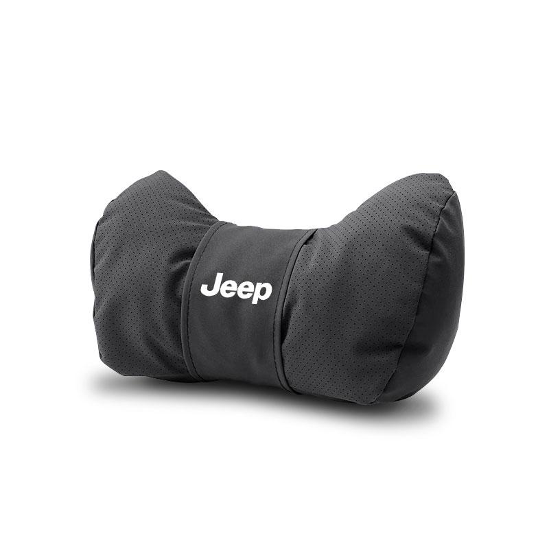 Suede Car Soft Headrest Neck Support Seat Waist Pad Lumbar For Jeep Grand Cherokee Wrangler Gladiator Compass Renegade Wagoneer ALO1