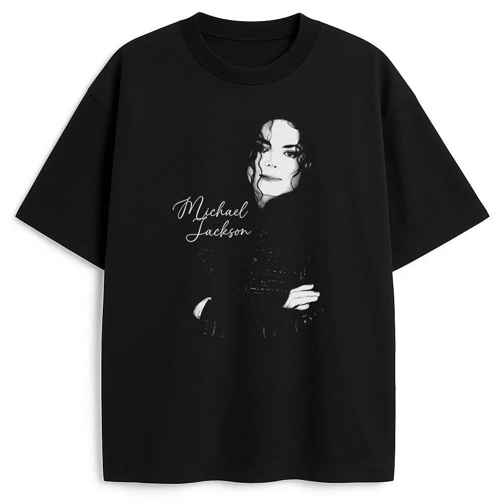 Michael Jackson Vintage Koszulka Unisex Styl Y2K Czysta Bawełna Okrągły Dekolt Krótki Rękaw Codzienna Moda Letnia Damskie I Unisex Koszulki