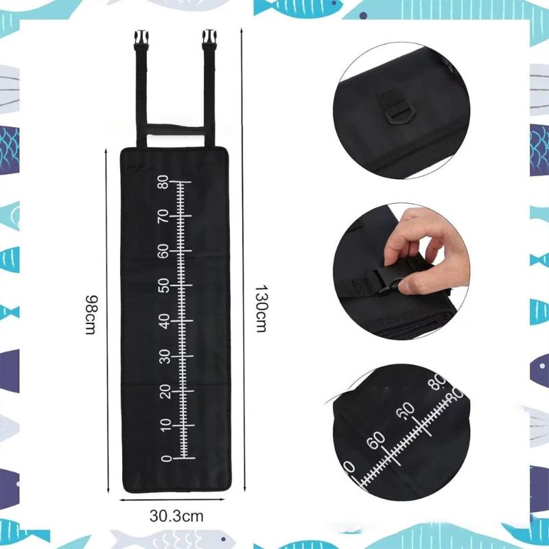 Landing Mat Fishing Gear for Anglers Portable Fish Protections Pad Foldable Fishing Unhooking Mat with Measuring Scale