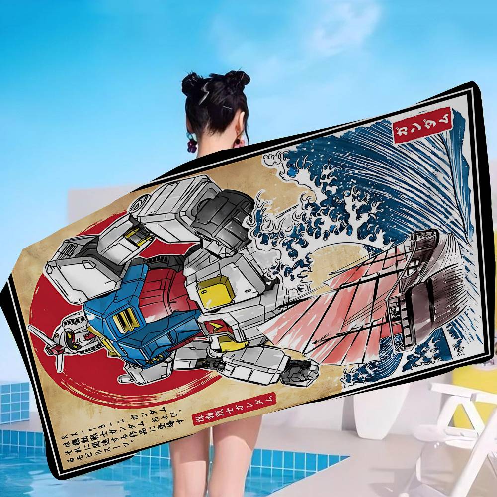 Animation Sci-Fi G-GUNDAMES Microfiber Beach Towel Absorbent Quick Dry Soft Yoga Swimming Resort Mountain Climbing Towel
