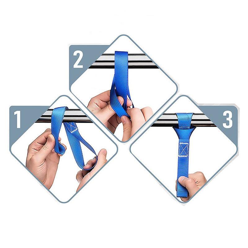 4pcs 40.5cm Soft Loop Tie Down Straps For Securing Cargo ATV UTV Motorcycles Scooters Dirt Bikes Lawn Garden Equipment