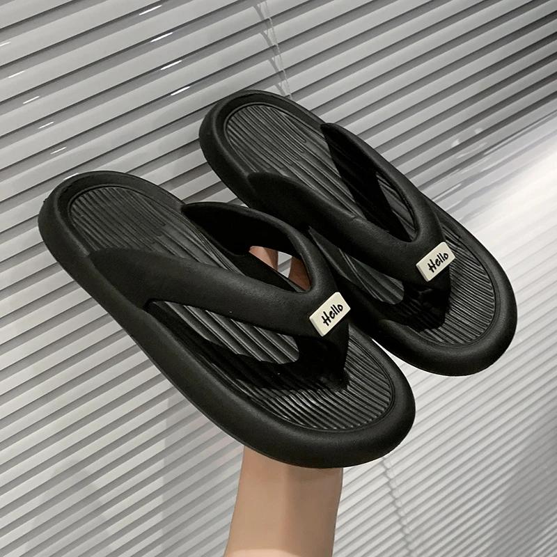 Mode Damen Hausschuhe 2025 Heißverkaufende Indoor Einfarbig Zehensteg Hausschuhe Outdoor Modische Lässige Bequeme Damen Sandalen