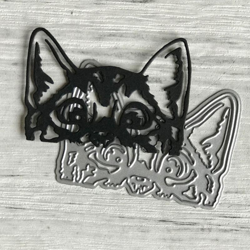 for Cat for Head Metal Cutting Dies Stencil Scrapbooking DIY Album Stamp Paper Card Mold Embossing Decoration Craft