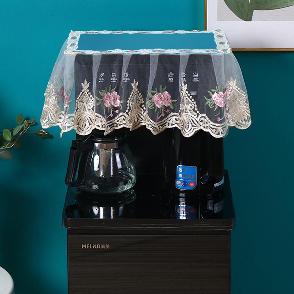 Dust-proof Tea Bar Machine Cover Lace Barrel Dust Cover for Home Office Decoration