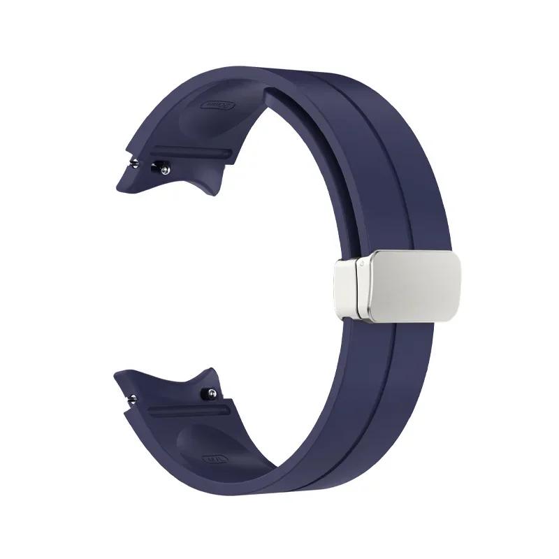 No Gap Magnetic Silicone Strap For Samsung Galaxy Watch 7 6 5 4 44mm 40mm Pro 45mm Bracelet Galaxy Watch6 Classic 43mm 47mm Band