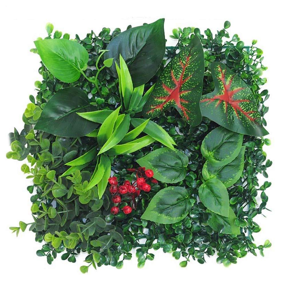 

25*25cm Simulation Plant Sheet Green Fake Green Grass Mat Garden Grass Wall Home Decoration 3