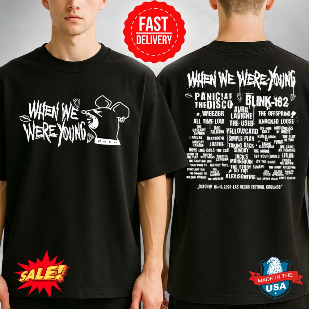 When We Were Young Festival 2025 Screaming Rat Lineup Two Sides T-Shirt S