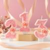 Pink Creative Digital Birthday Cake Decoration Candle Handmade Diy0-9 Party Atmosphere Decoration