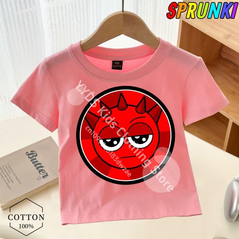 T-Shirts Kinder Sprunki T-Shirt Kinder Horrorspiel Incredibox T-Shirt Baby Mädchen Kurzarm T-Shirts Jungen Kleidung Cartoon Oberteile