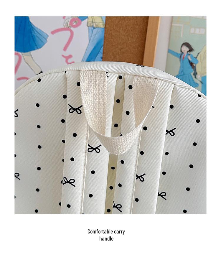 Polka Dot Bow Backpack for Girls - Versatile, High-Value School Bag for Middle & High School Students
