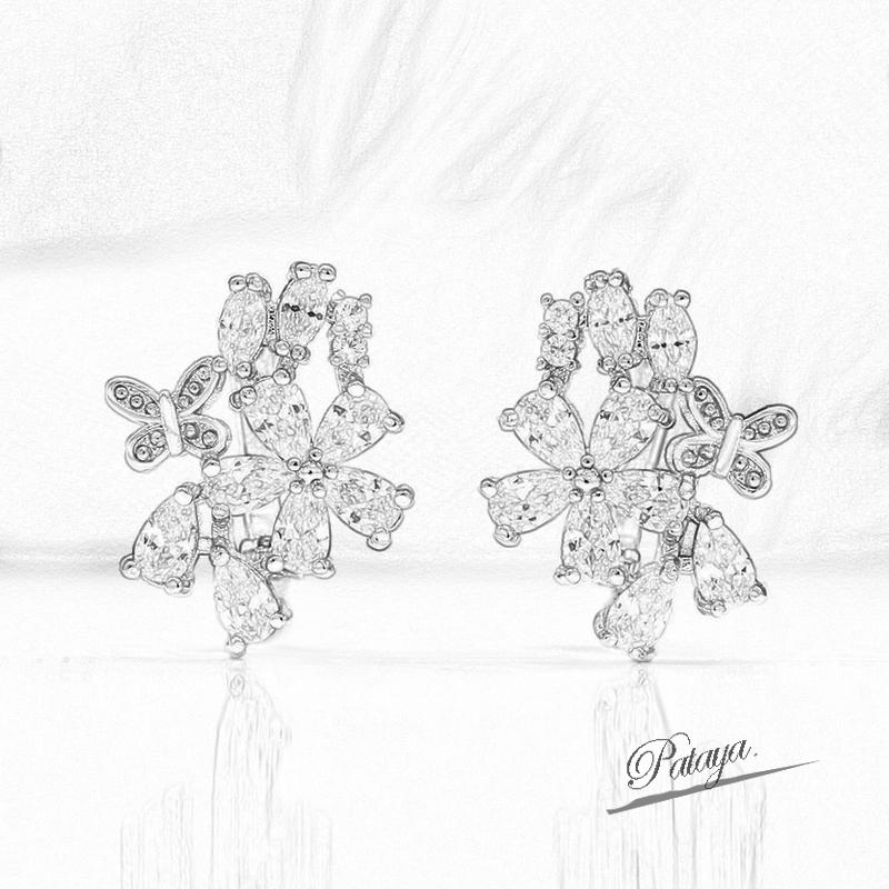 PATAYA Cerceu Damă Dulci Fluture Culoarea Auriu Rose