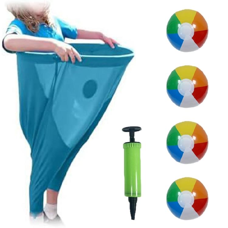 Entertainment Throwing Game Giants Elastic Pants with 4 Balls and Air pumps Outdoor Ball Sensory Tossing Game Toy