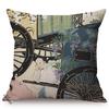 Vintage Tradition Ink Painting Design Concise Sofa Pillow Case Japans Abstract Art Room Harmony Decorative Cushion Cover