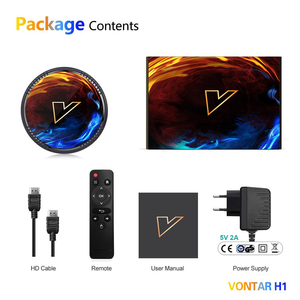 VONTAR H1 Android 12 TV Box Allwinner H618 Quad Core Cortex A53 Support 8K Video BT Wifi6 Google Voice Media Player Set Top Box