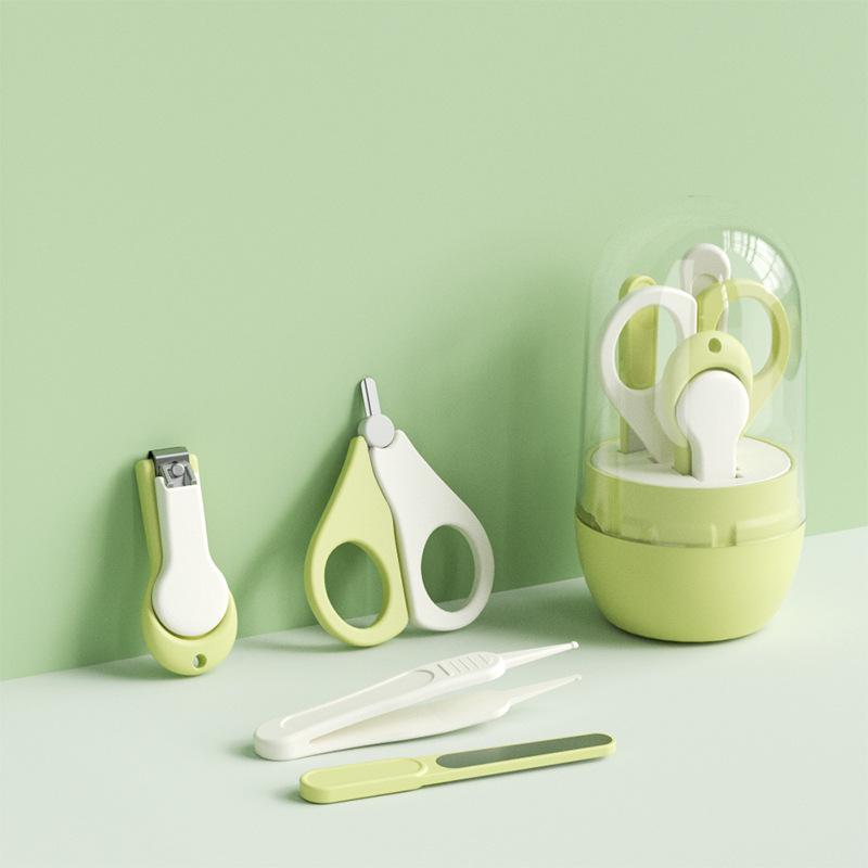 Safe Baby Nail Clipper Set: Anti-Pinch Scissors & File for Newborns and Children