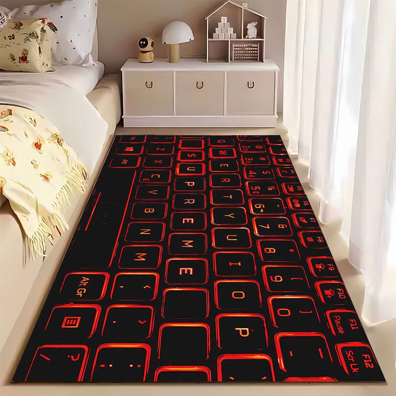 Red Backlit Keyboard Design suitable as a non-slip mat for the living room or bedroom sofa