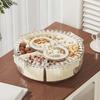 Refrigerator Storage Box with 6/7 Dividers Sealing Lid 360-Degree Rotating Tray Vegetables Shrimp Cocktails Party Appetizers Organizer