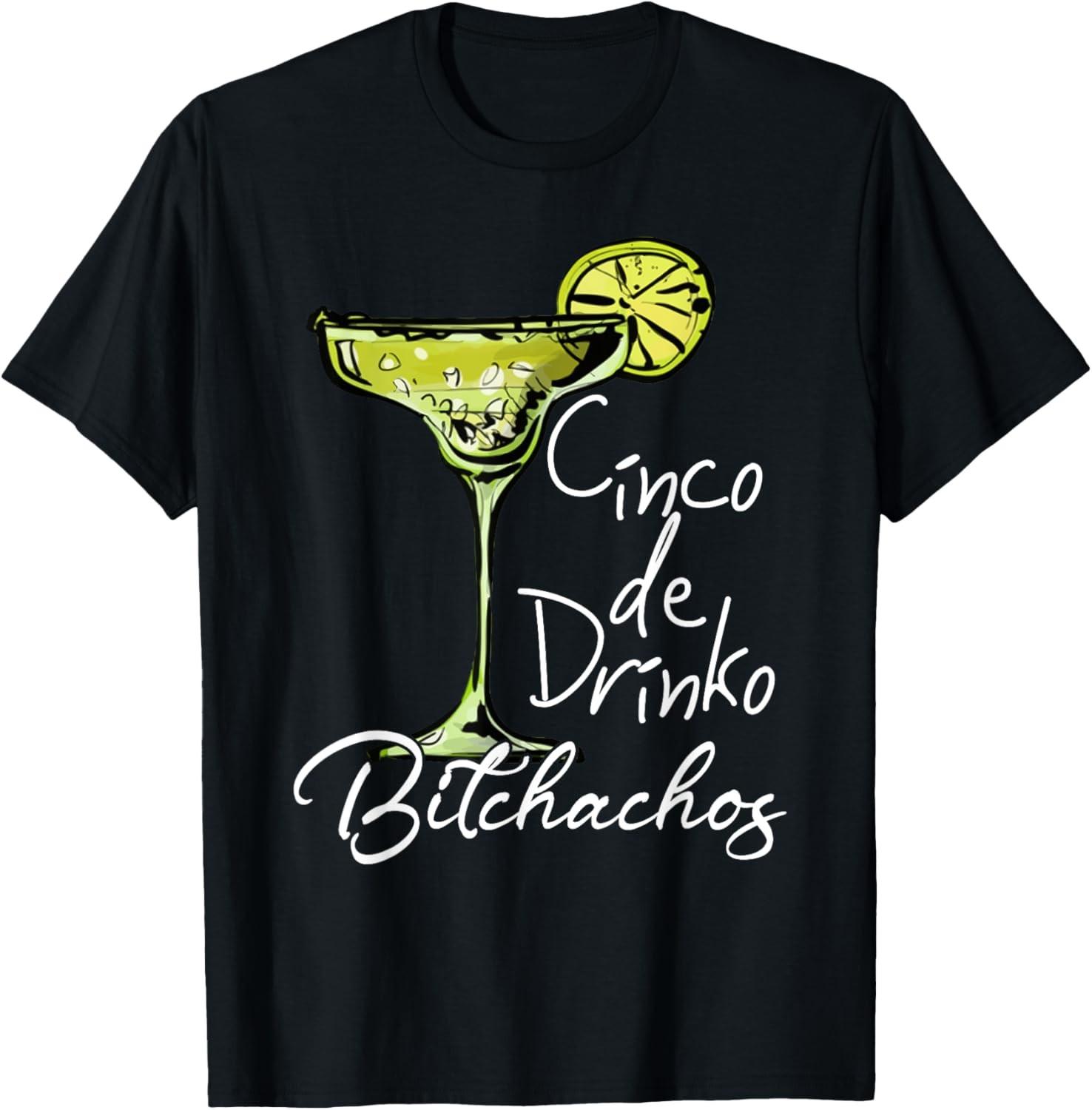 Cinco De Drinko Bitchachos Смешная футболка на Cinco De Mayo для пьянства S разноцветный