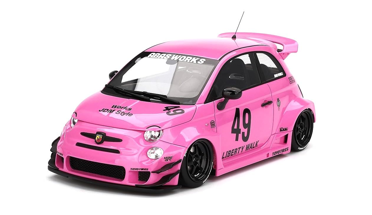 

TOP SPEED Abarth 595 x Abas Works Pink Finished Product TS0607 1/18 LB-WORKS
