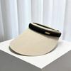 Headband-style wide-brim sun-protection ice silk open-top hat for women, summer UV protection sunshade hat, outdoor cycling sun hat