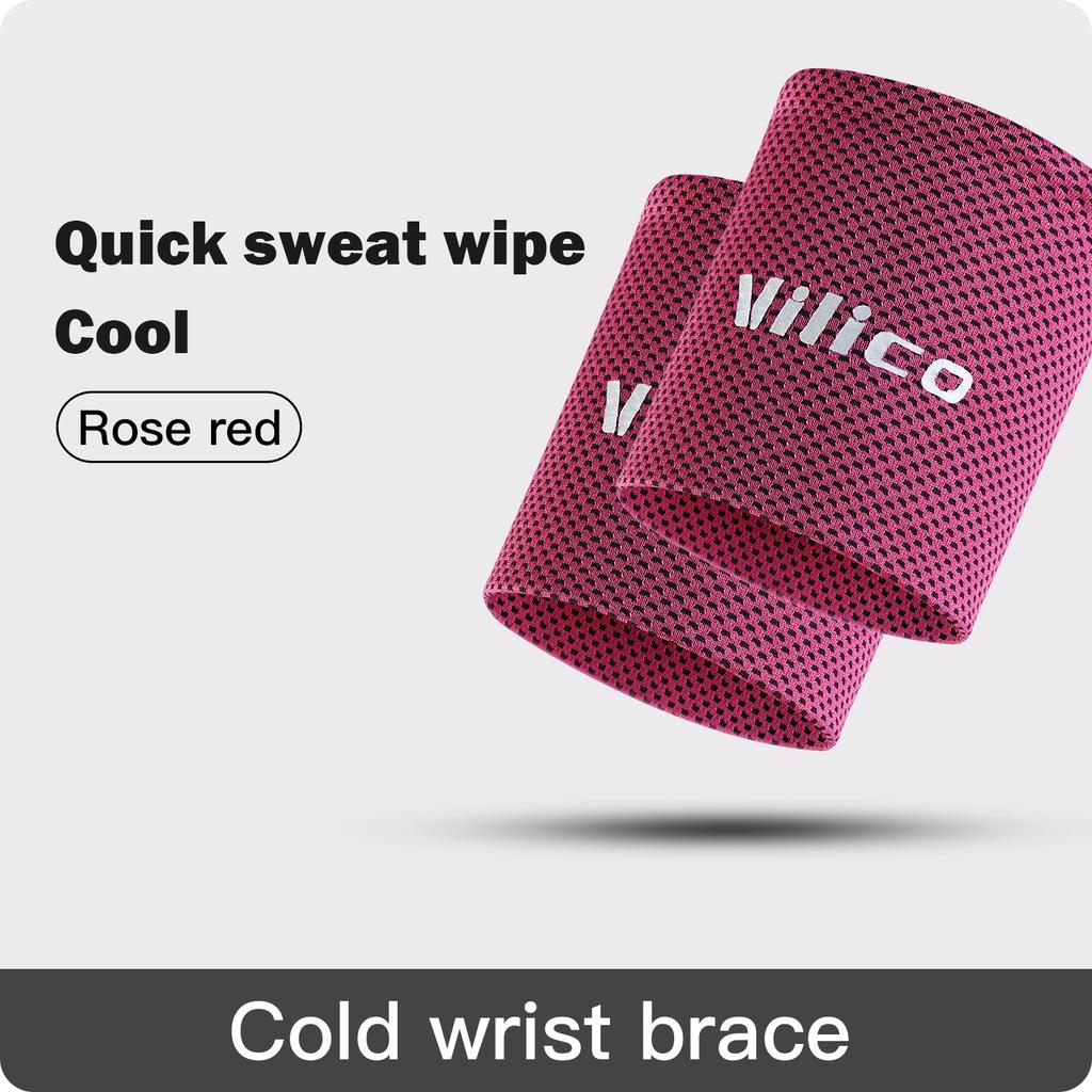 1/2 Pcs Cold Wrist Support Band Wristband Sport Bracers Sweat Towel Cuff Tennis Sweat Bands Guard For Basketball Fitness Wrist