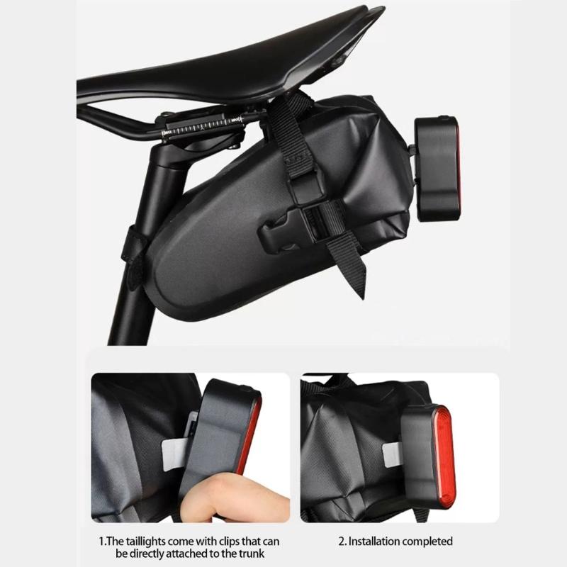 Bicycles Auto Brake Sensing Taillight Advanced Detectors Trail Charging Rear Light for Outdoor Cycling Security