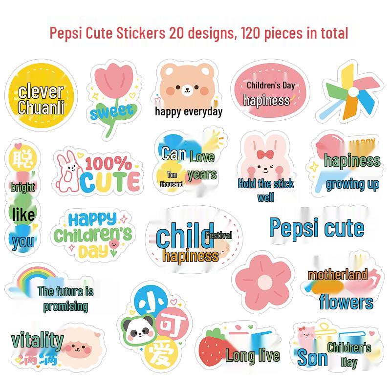 Baby's Double Full Month Happy Sticker for Birthday Party Favors, Gift Bags, and Kindergarten Teachers