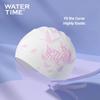 WATERTIME Silicone Swim Cap, for Long Hair, Waterproof, Ear Protection, Purple Color