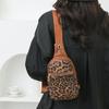 Τσάντα Στήθους με Λεοπάρ Μοτίβο Γυναικεία Τσάντα Χιαστί Χρωματική Αντίθεση Ώμου Κινητού Τηλεφώνου Μικρή Τσάντα