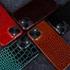 Echte Leder Handyhüllen Für iPhone 17 16 15 Pro Max 11 12 13 14 XR XS Max Capa Luxus Krokodilmuster Business Abdeckung Coque
