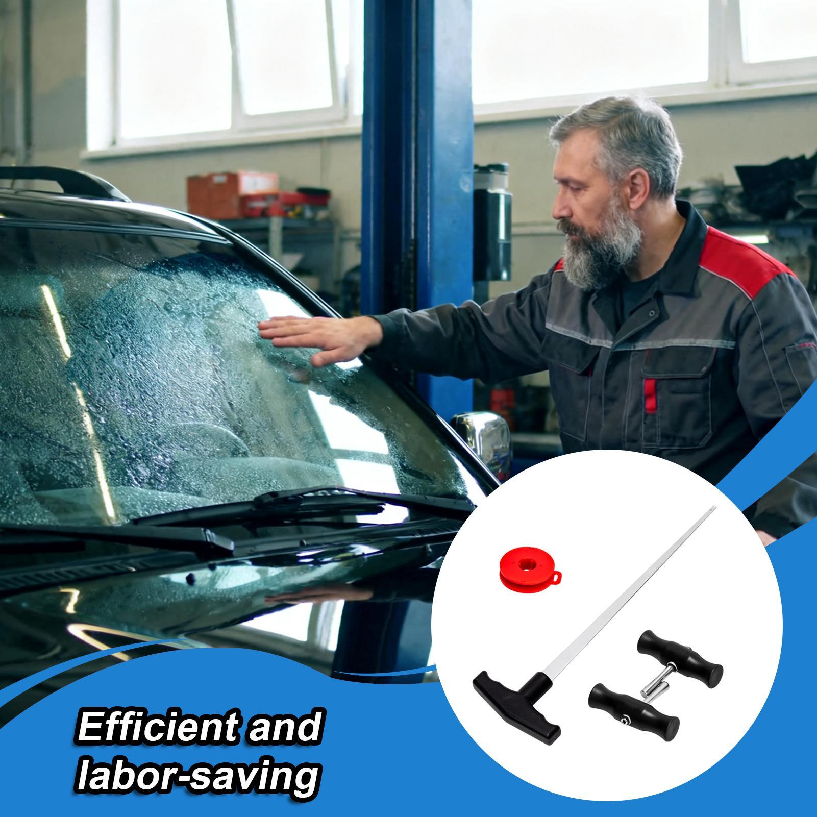 

Windshield Removal Tool Kit T-Shaped Steel Classic Auto Supplies Auto Glass Tools For Cutting Fixing Glazing De-icing Window CHINA