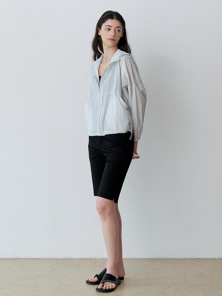 Le Studio Hooded Zip-Up Wind Jumper (Lmt)