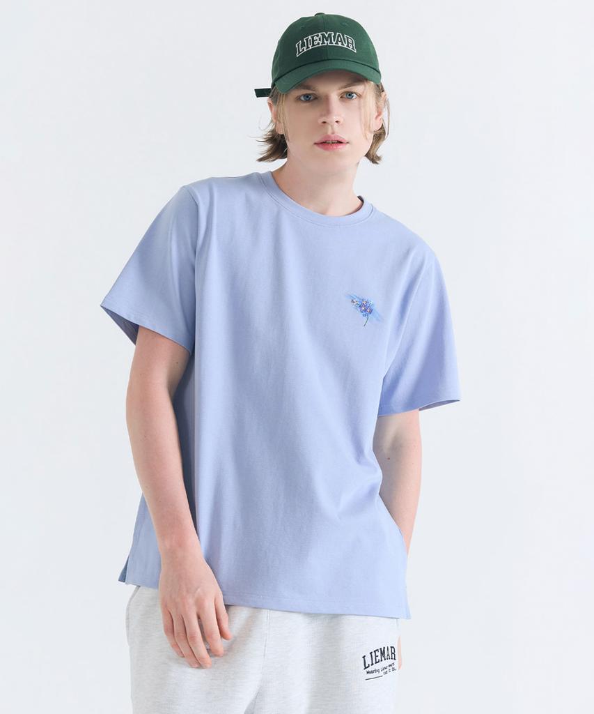LIEMAR Flower Cotton Forget-Me-Not T-Shirt