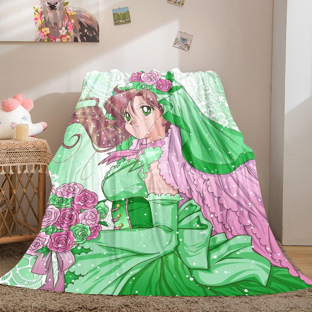 Japanese anime cute cartoon theme Sailor Moon Tsukino Usagi blanket suitable for home beds, sofa covers, office nap, outdoor warm blankets O9