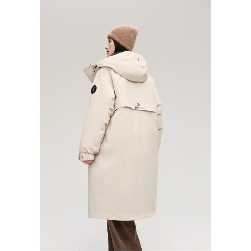 Yaya Unisex Long Hooded Duck Down Jacket YE4B720422H