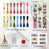 ORIGACH 6 Pcs Cross Stitch Bookmark Kit for Beginner Adults, Butterflies and Flowers Stamped Embroidery Bookmark Kit with Instruction for Starters