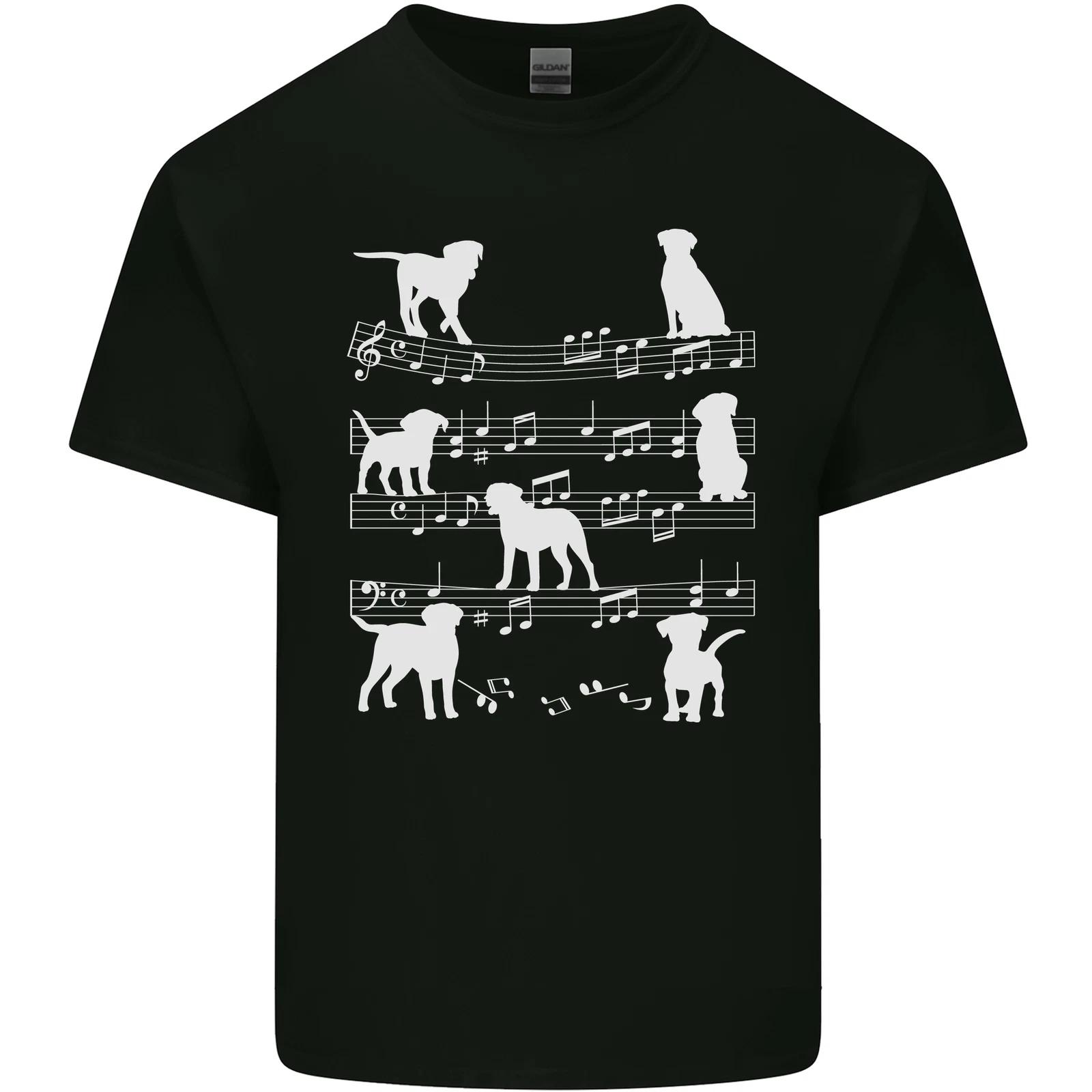 Dog Music Musical Notes Piano Guitar Kids T-Shirt Childrens 2XL