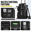 Fish Tackle Lure Organizer Storage Backpack Multi-layer Large-Capacity Design Waterproof Fishing Bag with Rod Holders