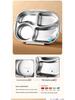 304 Stainless Steel Compartmentalized Portable Lunch Box - Microwave Safe Bento for Students & Office Workers.