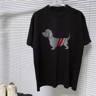 2025 Neue Modelle Sommer Europäische und Amerikanische Mode Bekannte Marke Gedruckt Reines Baumwoll-T-Shirt Locker und Bequem Heißverkauf