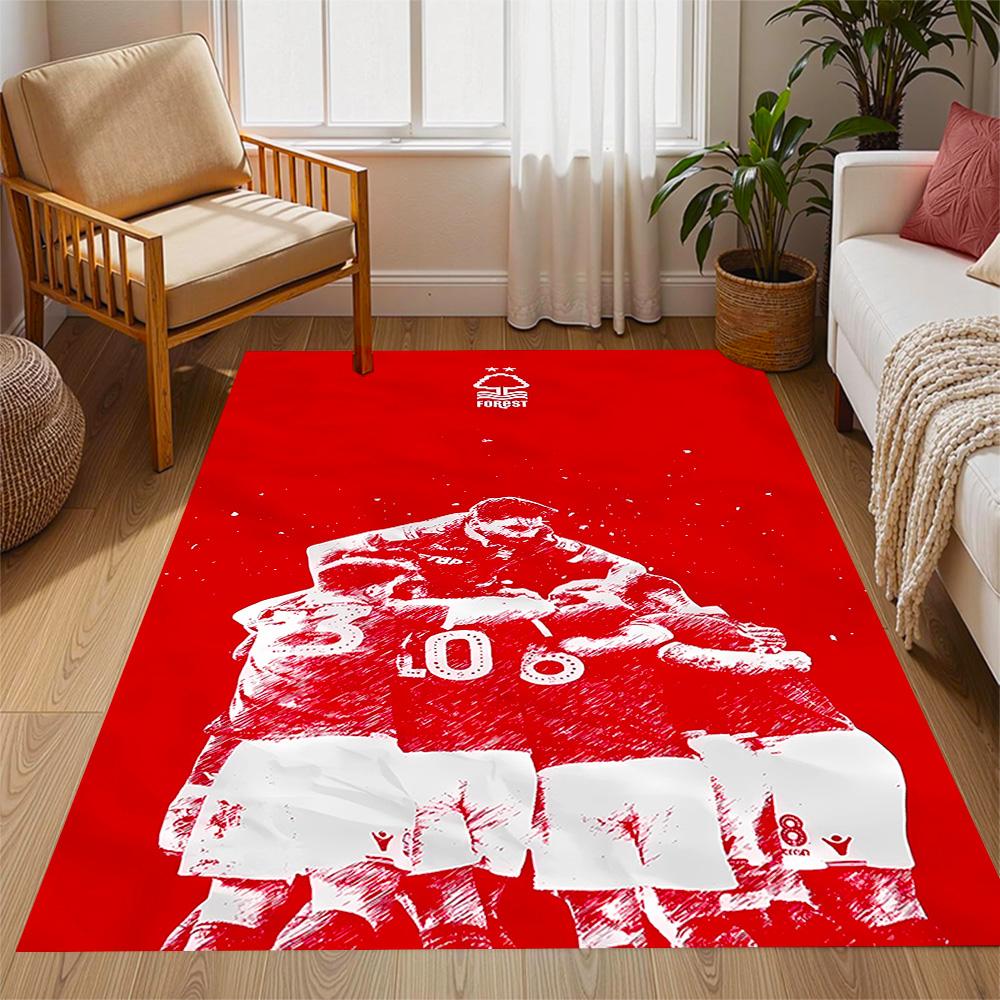 Red Tree Forest Logo Themed Anti-Slip Rugs - Polyester Home Decor, Suitable for Bedrooms, Living Rooms, Doorways, Studios, and Decorations