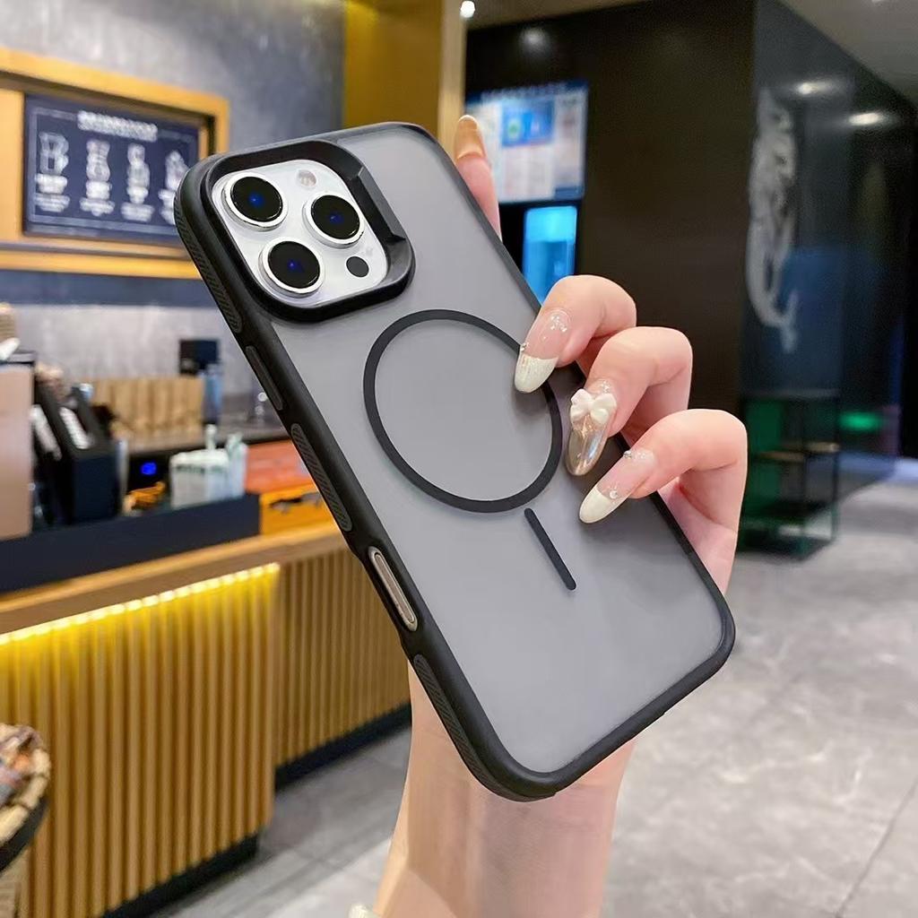 Suitable for Apple 16, Dual-color Skin-feel, Fine-ring Magnetic Case, Ip16/15/14pm Style Armor Full Cover Protective Case