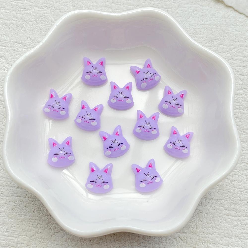 

50pcs Resin Colorful mini cartoon cats, rabbits, puppies, and bears Nail Art Flat back Rhinestone Scrapbook DIY Jewelry Crafts