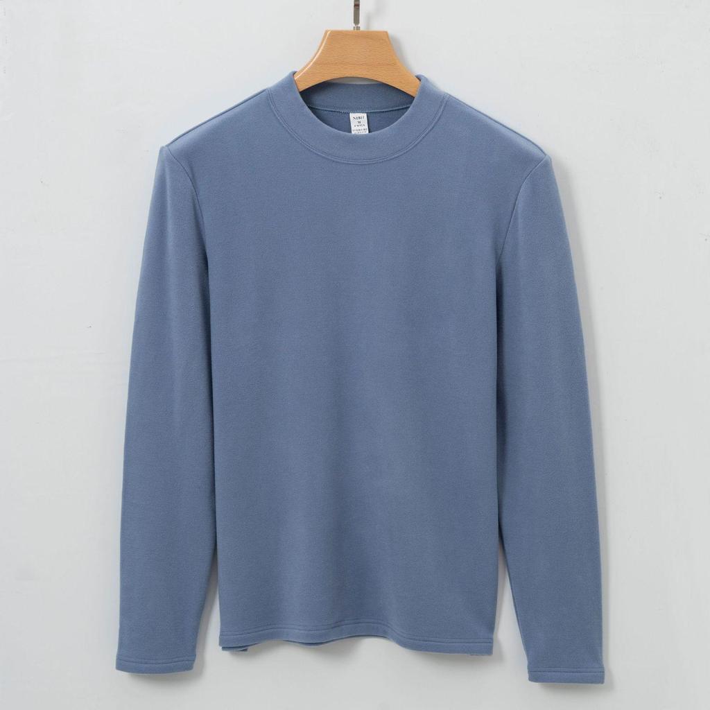 Men's High-End Yifeisi Thermal T-Shirt: Moisture-Absorbing, German Velvet, Half-High Collar, Long-Sleeve Acrylic, Antibacterial Outerwear