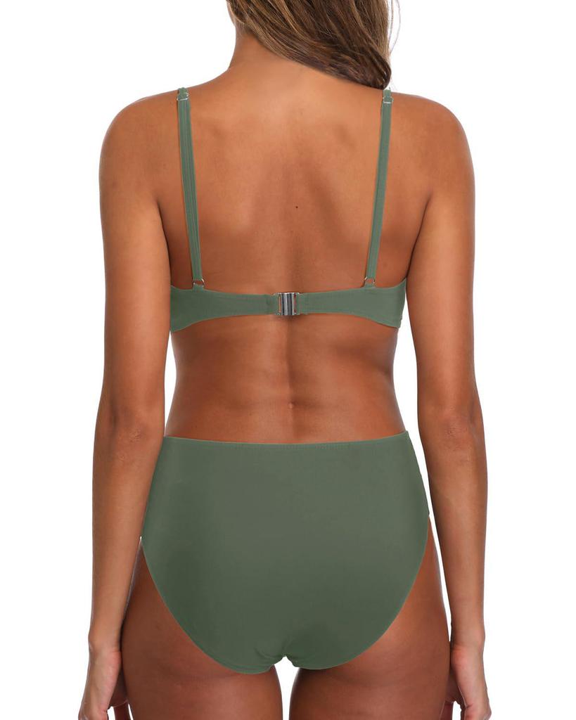 2024 European & American Sexy Hard Cup Underwire Bikini Swimsuit