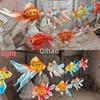 Luminous Fish-Shaped Waterproof Lanterns for Restaurants with Colored Flower Chandelier Lights