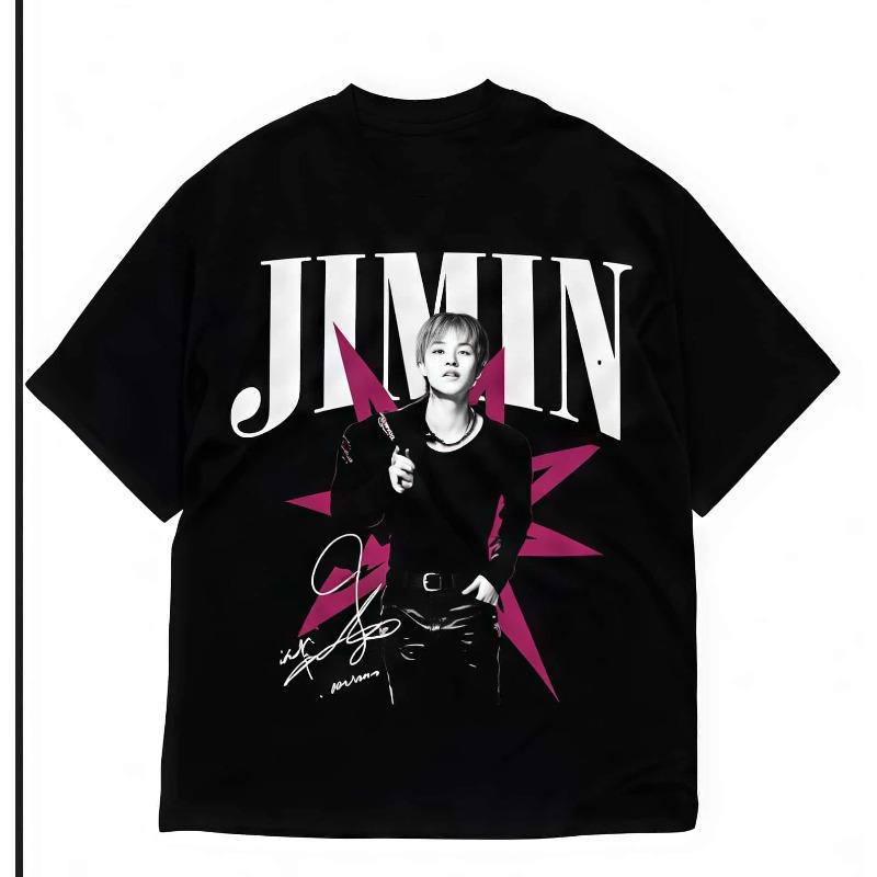 Vintage BTS Shirt Retro Kpop Bangtan Members Tee Gift for ARMY 2026 Summer Men Women Fashion Cotton Y2K Oversized T-shirt M