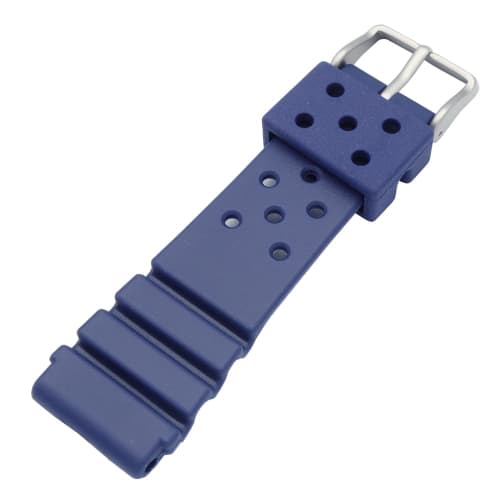 Seiko Watch Strap, RS04K22NY2, 22mm Mounting Width, 20mm Buckle Width, Urethane, Navy Blue, Genuine Diver's Watch.
