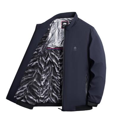 Thickened Velvet Jacket for Middle-aged and Elderly Men In Winter New Business Casual Men's Warm and Loose Dad Jacket for Men